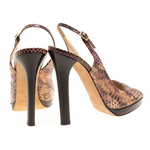 Jimmy Choo Shoes - Jimmy Choo multi-colour Snakeskin Heeled Sandals